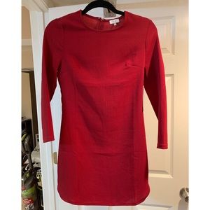 Long sleeve red dress